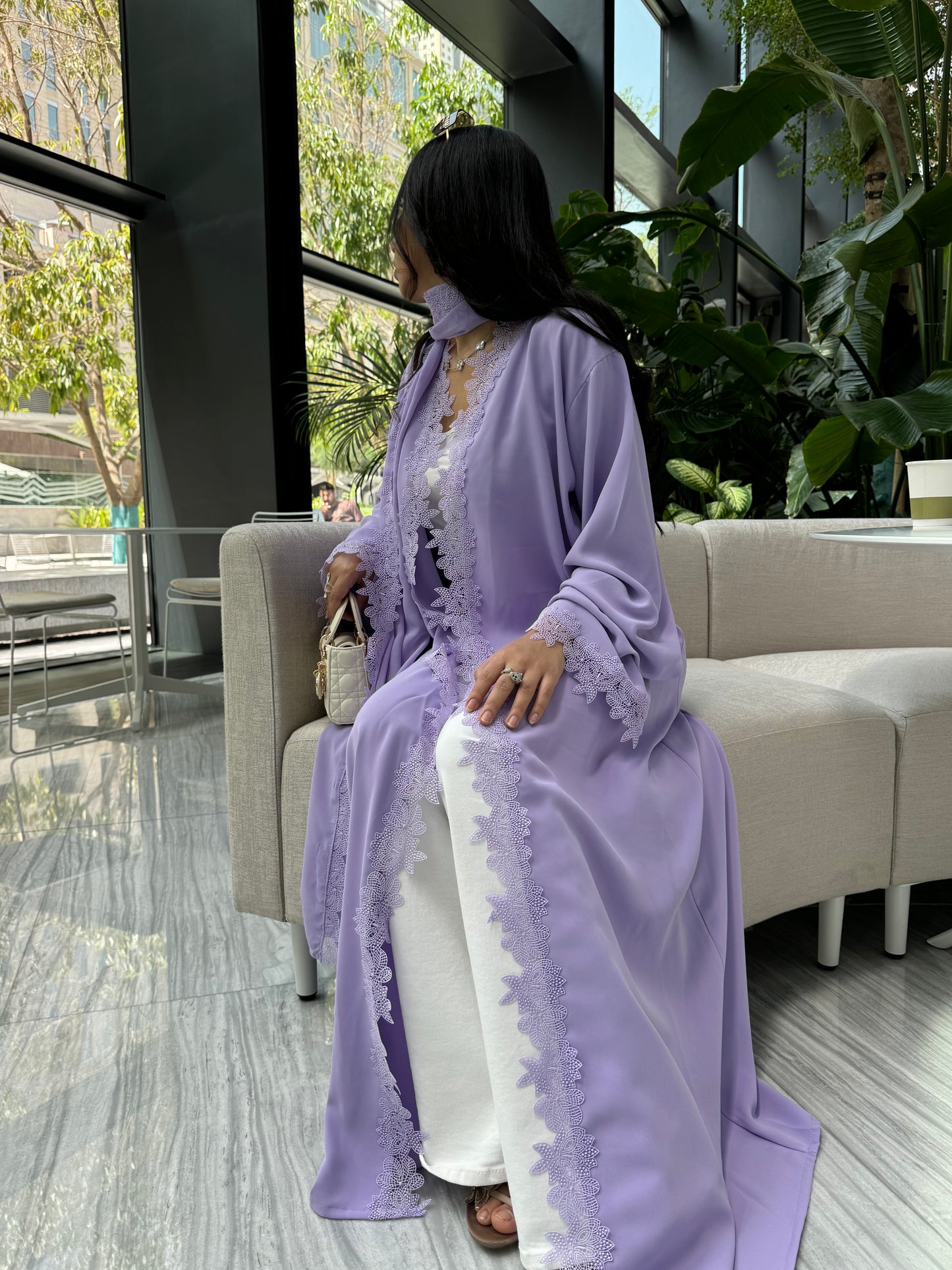 Lavender abaya