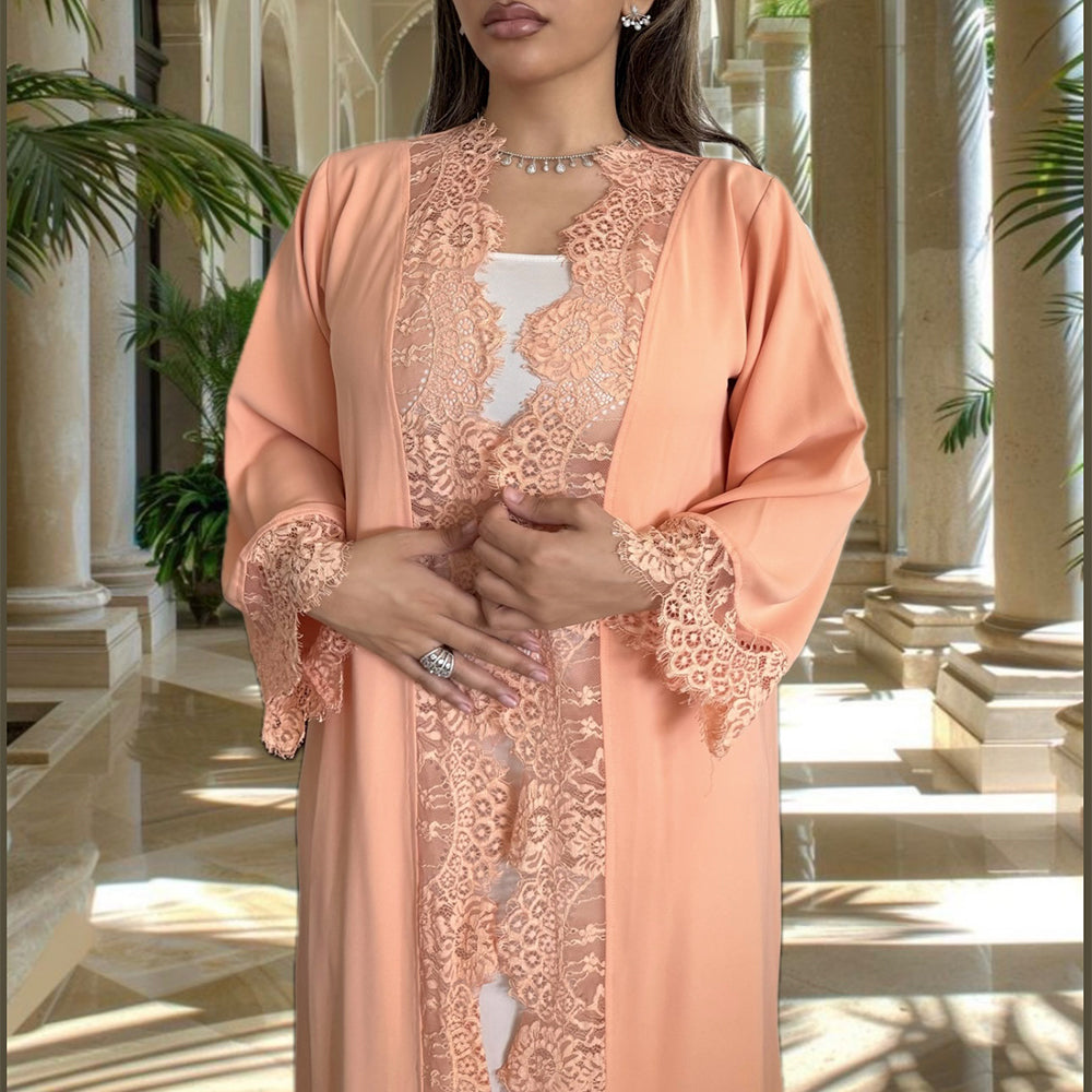Peach abaya