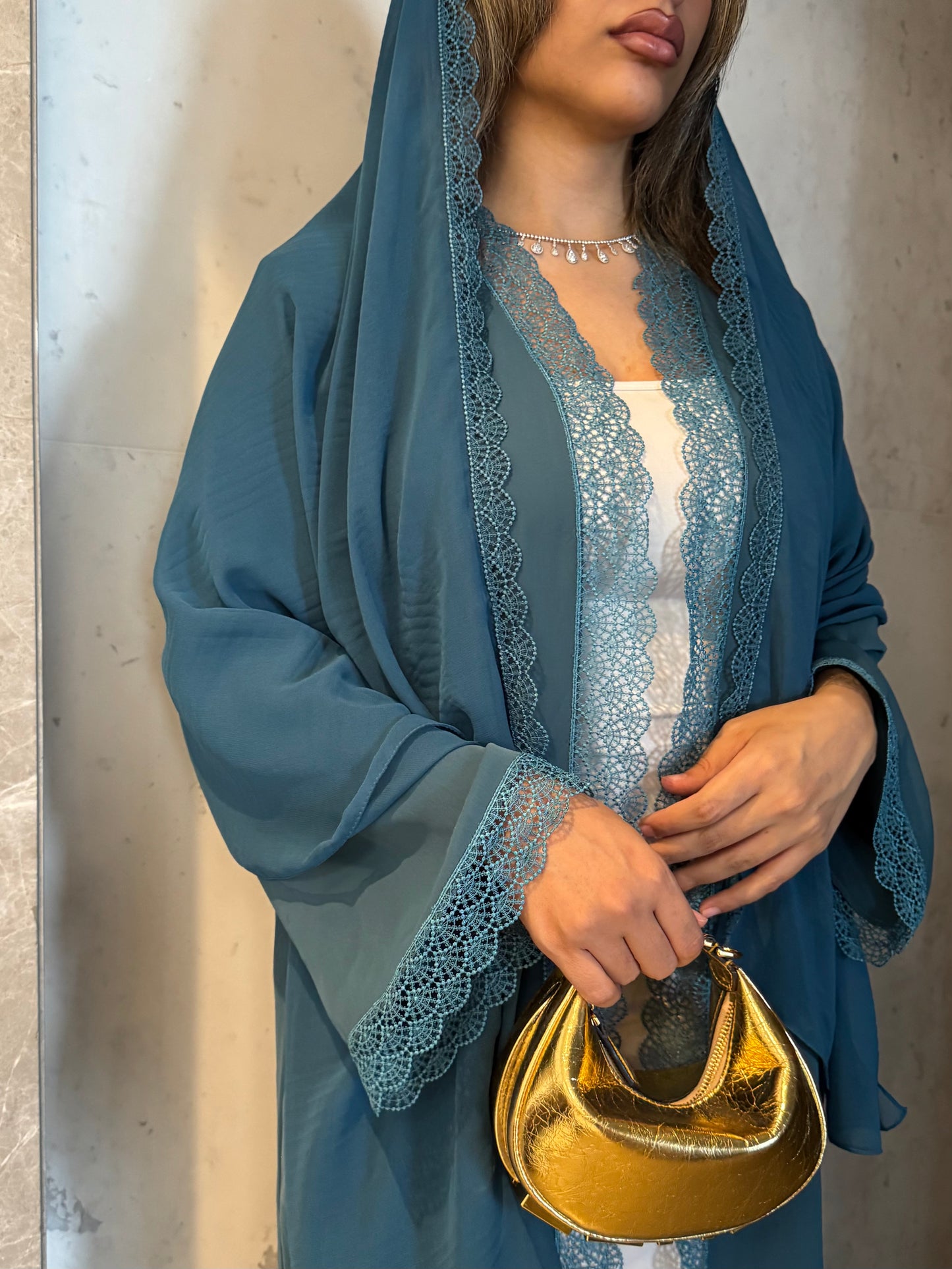 Blue sirene abaya