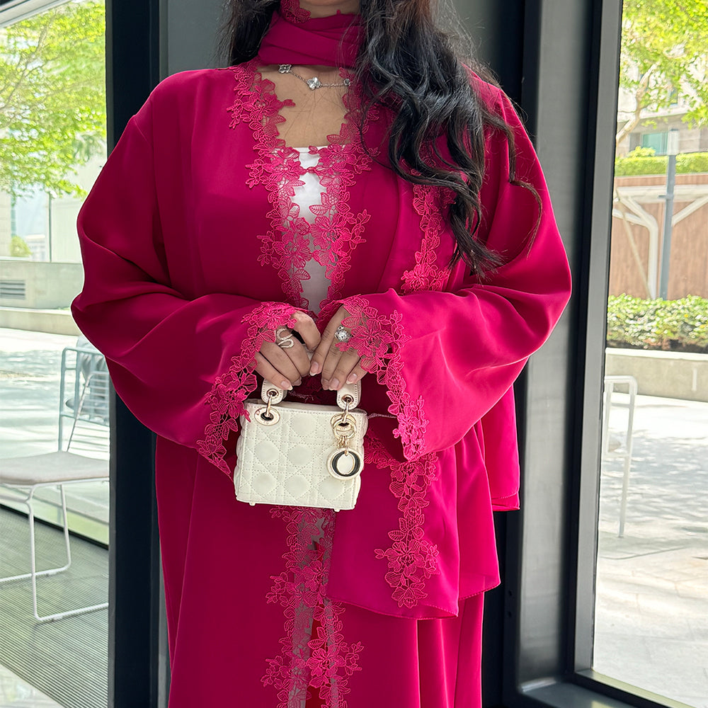 Fuchsia abaya