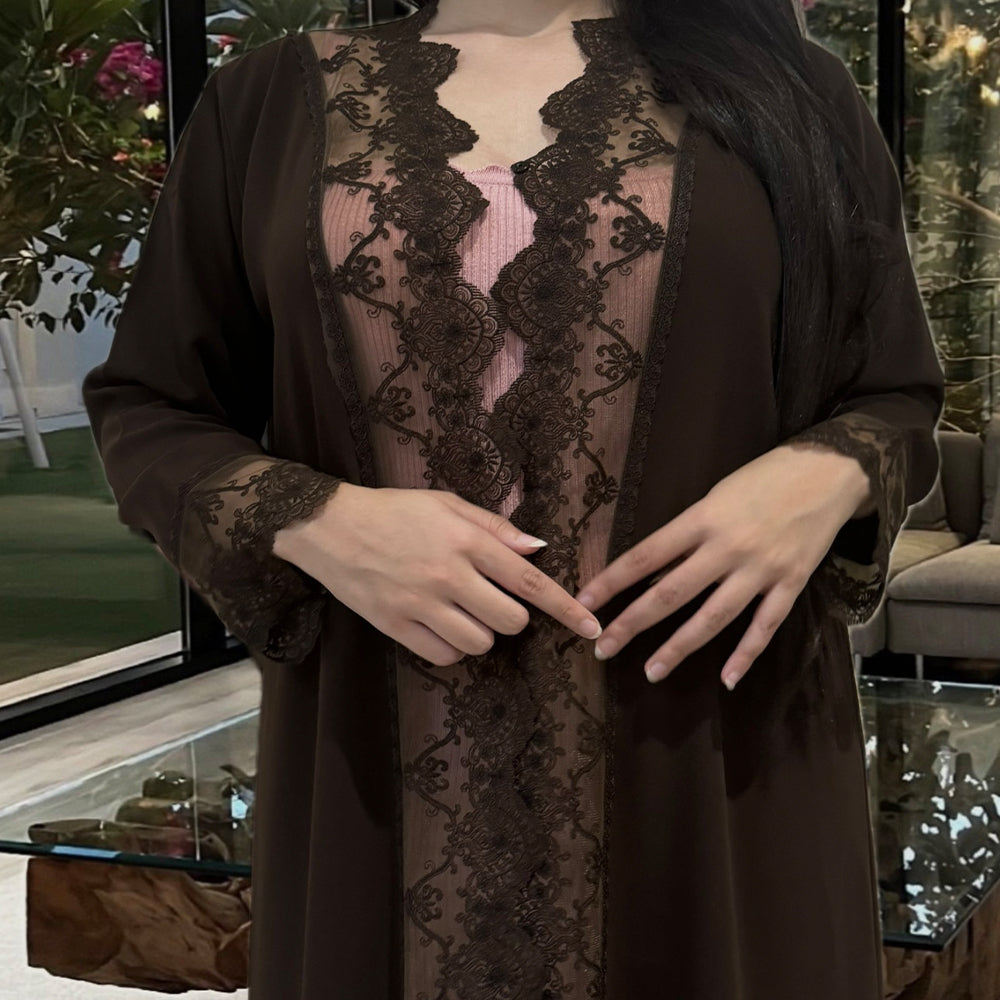 Pink blush abaya