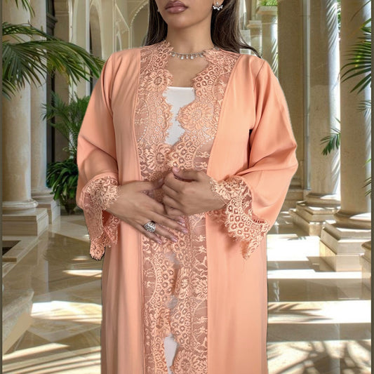 Peach abaya