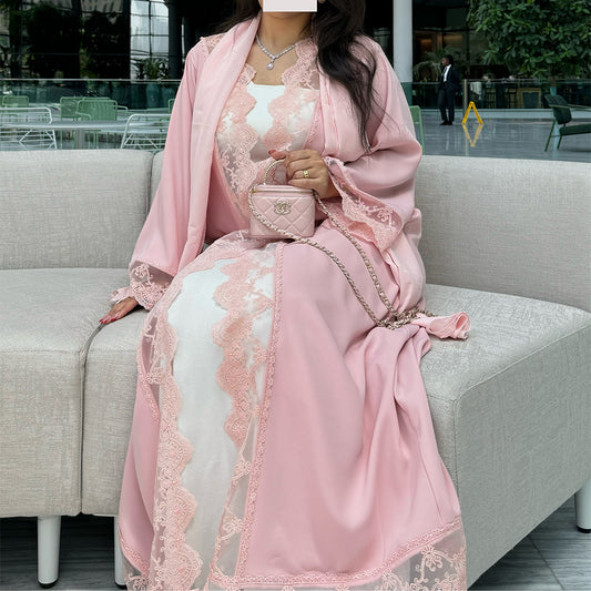 Pink blush abaya