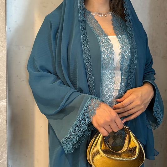 Blue sirene abaya