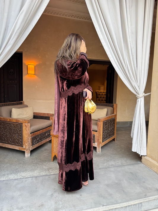 Mocha Bloom Abaya