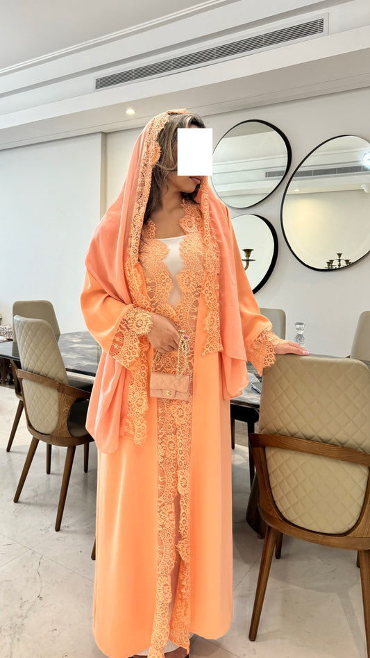 Peach abaya