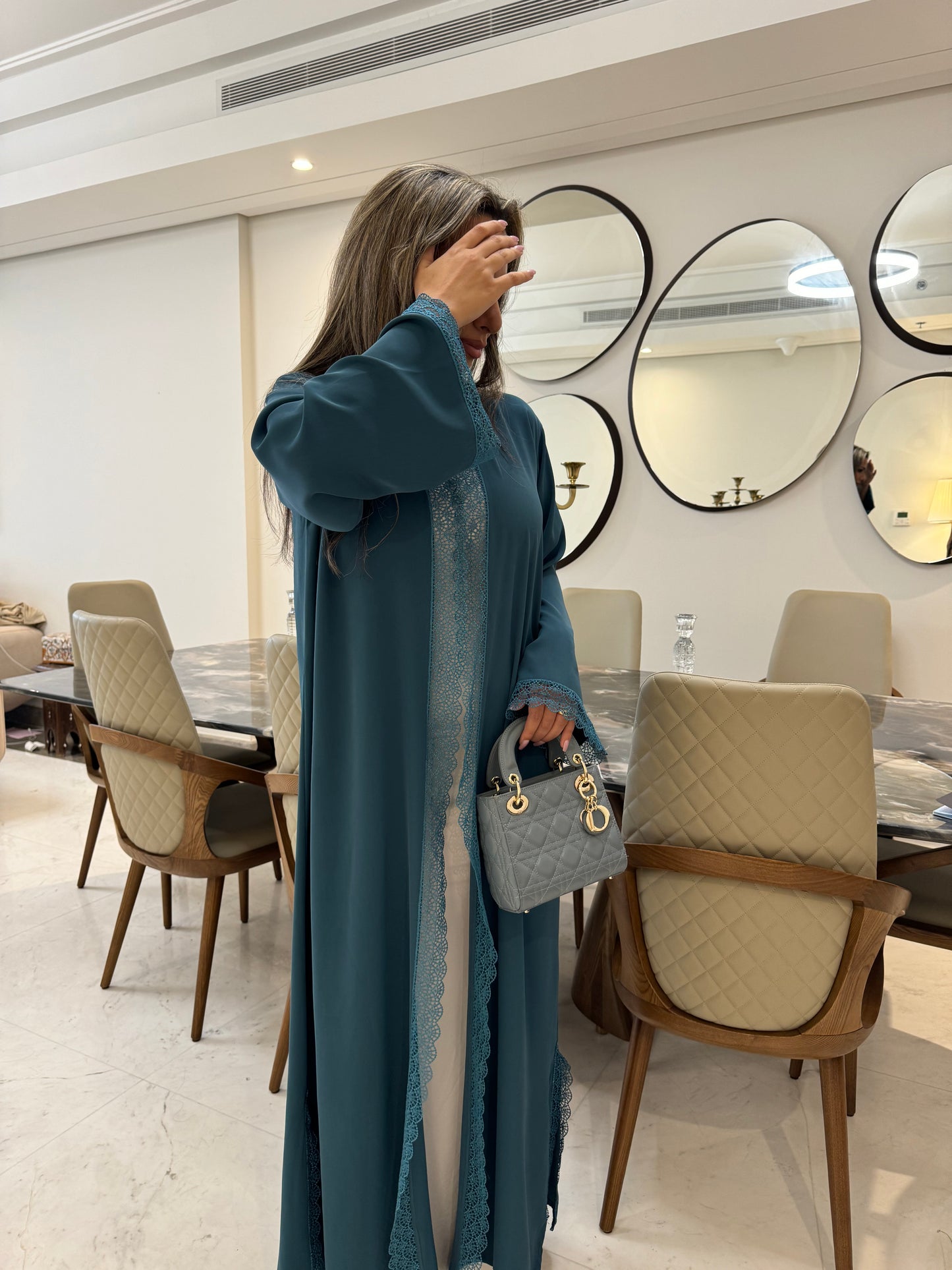 Blue sirene abaya