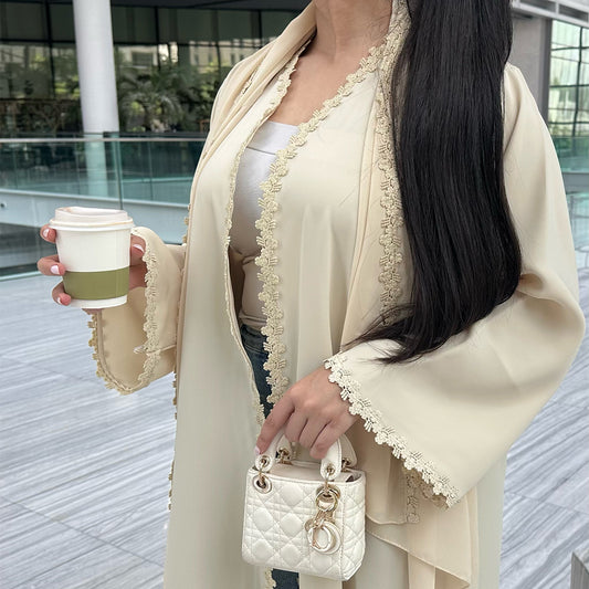 Butter yellow abaya